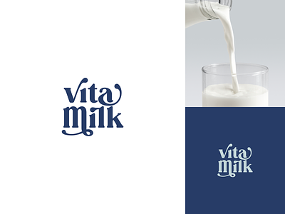VitaMilk - Brand Concept brand branding coconut concept logo design logo logo design logo trend logos logotype logotype trend milk milk logo minimal minimalist logo plant vector vegetable