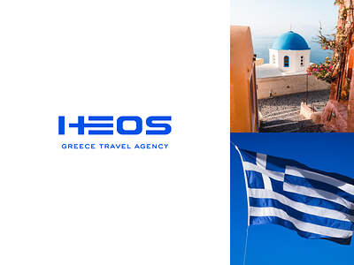 Heos - Brand Concept agency blue blue logo blue travel brand brand flag branding flag flag logo greece greek color greek logo logo logotype logotype trend minimal minimal logo travel travel logo vector