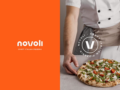 Novoli - Brand & Naming Concept brand brand concept branding concept design italy logo logo concept logos logotype minimal minimalist logo napoli orange orange logo pizza pizzaiolo vector white white logo