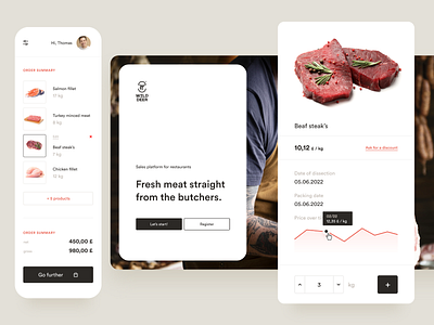 Wild Deer System - Concept shots brand cms dashboard design ecommerce elements food homepage meat shooping shoot shop site system ui design ux design web web ui web ux webdesign