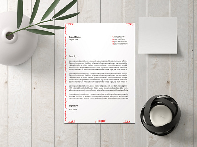 Business letterhead design address align app branding business colour contact graphic design icon illustration letter logo minimal name typography ui ux vector web white space