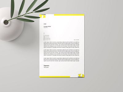 Executive Professional Business Letterhead Template Design address align animation app branding business colour contact graphic design icon illustration illustrator logo minimal motion graphics name typography ui ux vector