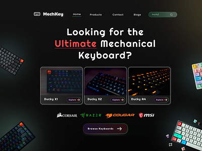 Mechanical Keyboard Hero UI