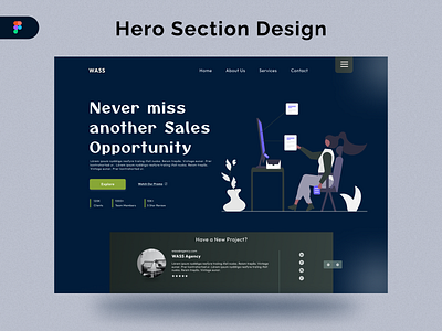 WASS Hero Section body branding design figma graphic design hero ui uidesign uiux web web design