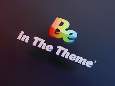 Be in The Theme 3d blender3d logo logo design logotype personal brand personal project xara