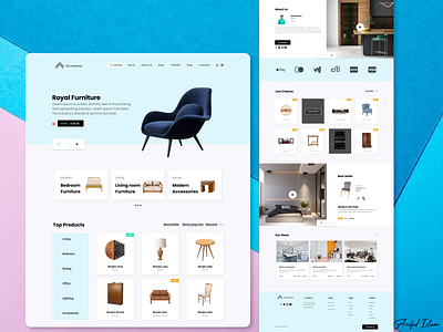 Furniture Company company landing page decoration design furniture furniture company landing page home decor landing page ui