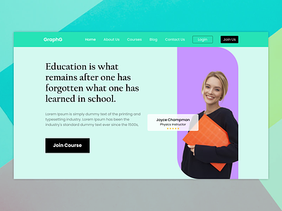 Educational landing page hero banner