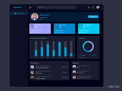 LMS Admin Panel admin admin panel adminpanel dashboard design learning lms panel ui