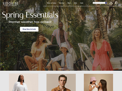 Mirror E-Commerce Web Design