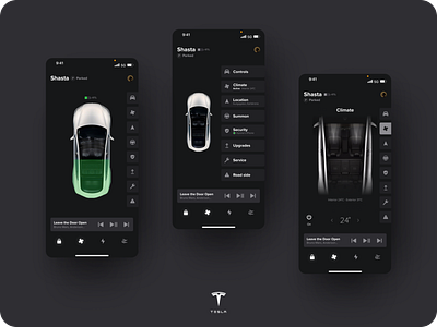 Tesla app design