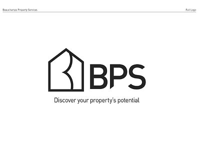 BPS logo re-design (full logo) branding building discover house logo orange property