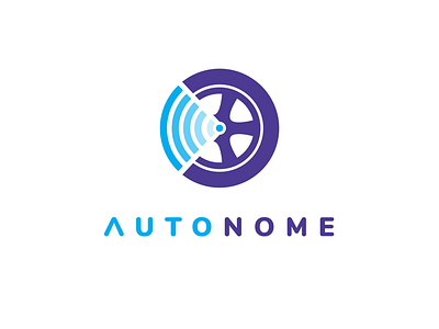 Autonome autonome creative daily logo challenge driverless car freelance graphic design idea logo signal wheel