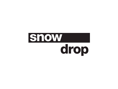 Snow drop creative freelance graphic design idea logo logo design ski resort snow drop typography