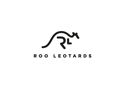 Roo Leotards creative daily logo challenge freelance graphic design idea kangaroo logo logo design roo leotards