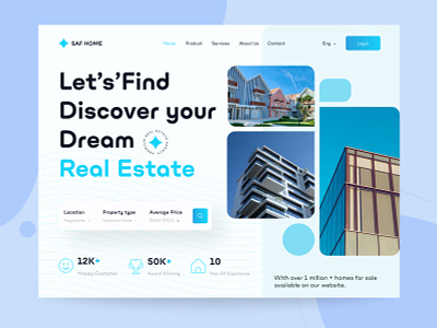 Real Estate Landing Page Website 🏠 architecture buy sell homepage house interior landing page marketing property real estate agency real estate agent realestate ui ux website website design
