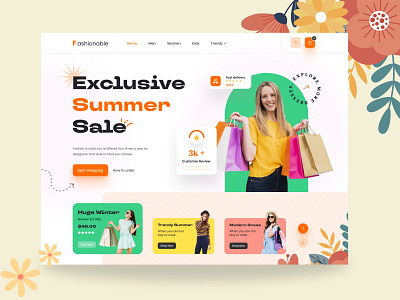 Fashion Landing Page concept clear clothes design fashion home page landing page modern online store streetwear style ui uidesign uiux wear web woman