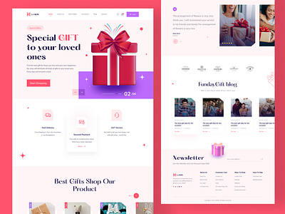 Gift Shop Landing Page Website