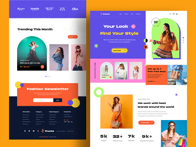Fashion Landing Page Exploration apparel clean clothes clothing clothing brand creative fashion fashion store fashionblogger landing page layout online shop outfits responsive shop ui ux website
