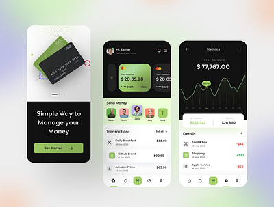 Finance Mobile App Concept UI💳 2022 trend android app app design crypto app dashboard fintech app ios mobile mobile app money transfer app online banking app payments ui uiux ux wallet app