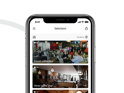 Coffee shop Reservation App app coffee shop food interface ios iphone iphone 10 iphone x ui ux