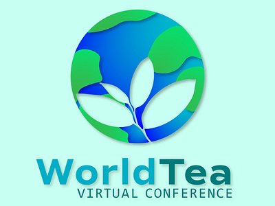 WorldTea Virtual Conference Logo branding design graphic design icon illustration logo typography vector