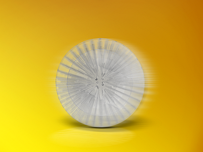 Zorb Ball 3d transparent yellow zorb