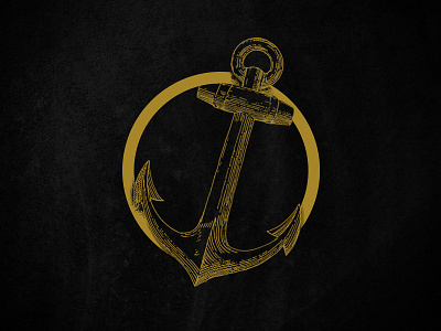 Gold Anchor anchor gold icon illustration ink logo pen
