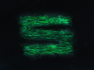 S concept 2 3d concept displacement electric futuristic green s text type typography