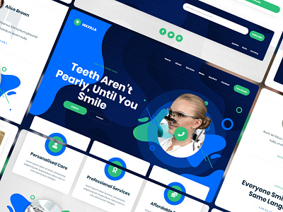 Maxilla - Dentist Website Template dental dental clinic dentist dentistry template webdesign webflow website