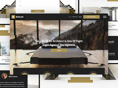 Bellcast - Architecture Website Template architect architecture architecture design interior design studio template web design webflow website