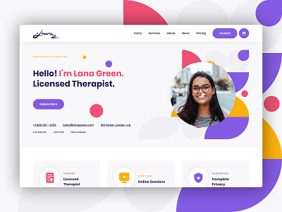 Lana - Therapy Website Template coaches psychologist psychology template therapist therapy trainer webdesign webflow website