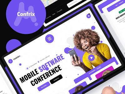 Confrix - Conference Website Template conference event landing page template webflow website