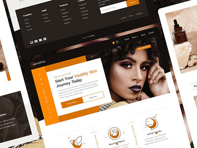 Neroliiva - Beauty Products Website Template beauty products beauty salon beauty website cosmetics website ecommerce website web design webflow template website template