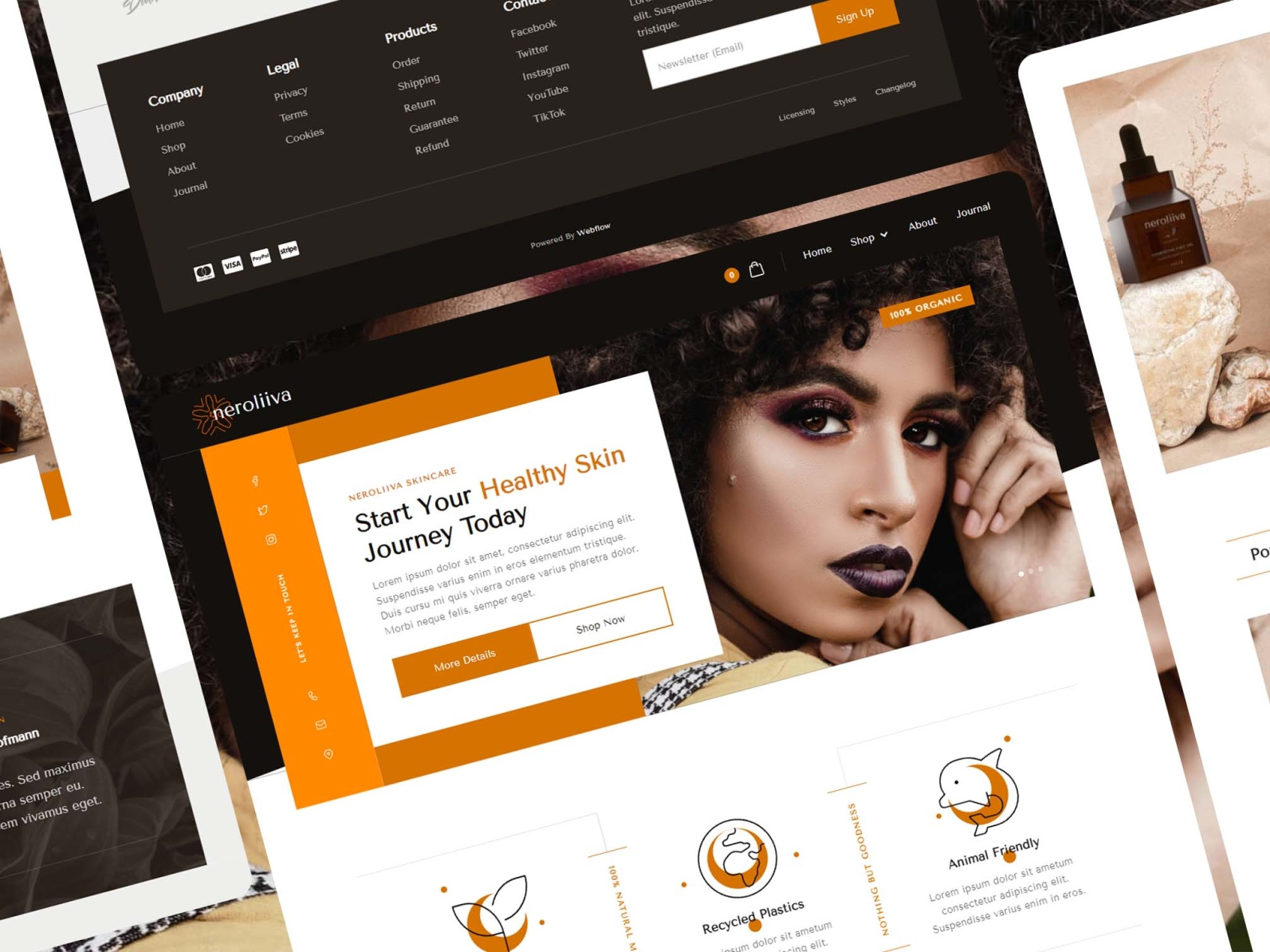 Neroliiva Beauty Products Website Template By Mindblister On Dribbble