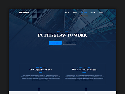 Outlaw - Adobe Muse Template attorney business consultant landing page law firm lawyer legal muse responsive template