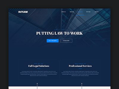 Outlaw - Adobe Muse Template attorney business consultant landing page law firm lawyer legal muse responsive template