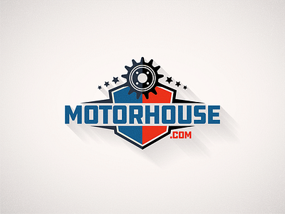 Car Shop Logo auto automotive badge car garage gear gears logo shop stiker