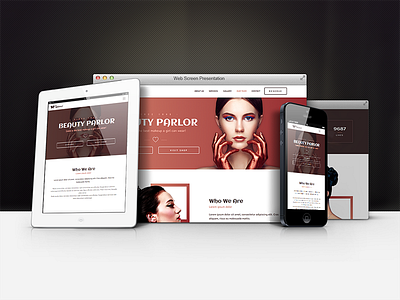 Naomi - Beauty Salon Landing Page Template adobe muse barber shop beauty salon hair stylist landing page make up spa template theme website