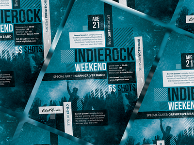 Indie Rock Flyer/Poster flyer indie indie rock invitation poster rock template