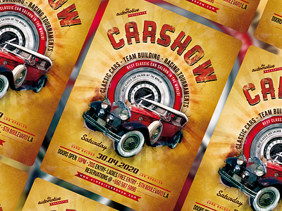 Classic Car Show Flyer/Poster automotive car show classic fyer invitation poster