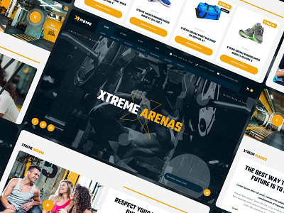 Xtreme - Gym Ecommerce Website Template crossfit exercise fitness gym health sport template webdesign webflow website workout