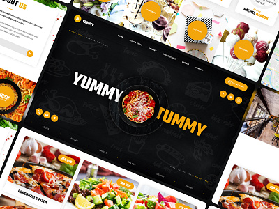 Yummy - Restaurant Website Template bakery coffeeshop fastfood food restaurant template webdesign webflow website
