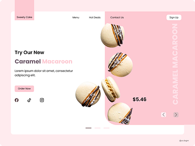 Landing Page Above the Fold Sweety Cake above the fold design landing page ui ux web desain