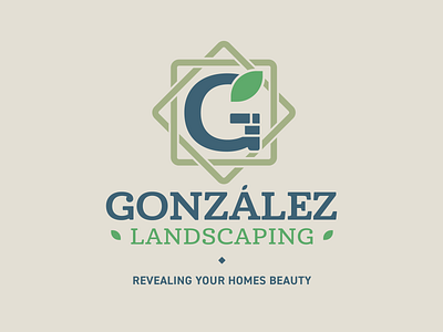 Gonzalez Landscaping Logo branding grass icon landscape lawn logo logo design monogram typography