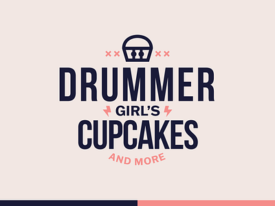 Drummer Girl's Cupcakes Logo