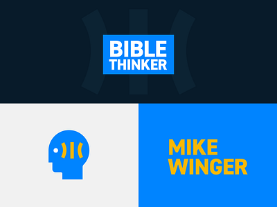 Bible Thinker Logo + Branding apologetics bible brand branding christianity church design icon jesus logo logo design logo mark thinker typography vector youtuber