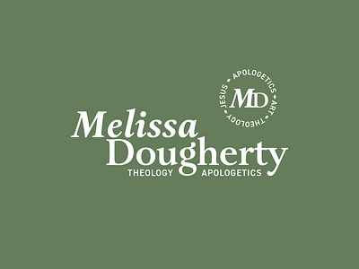 Melissa Dougherty Logo Word Mark apologetics bible branding god logo logo design logotype name theology typography wordmark