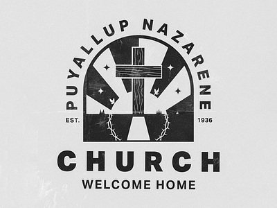 Puyallup Nazarene Church Shirt Design brand branding church church design church logo church marketing cross easter illustration illustrator jesus shirtdesign vector