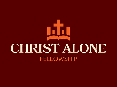 Christ Along Fellowship | Church Logo bible branding christ alone church church branding church logo design logo reformed church