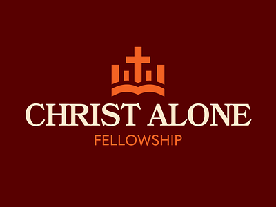 Christ Along Fellowship | Church Logo bible branding christ alone church church branding church logo design logo reformed church
